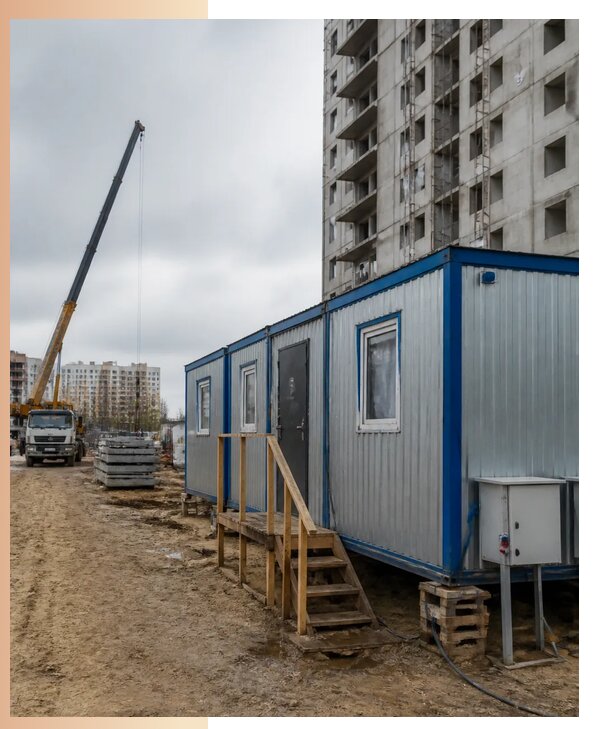 Аренда строительных вагончиков для рабочих в Липецке
